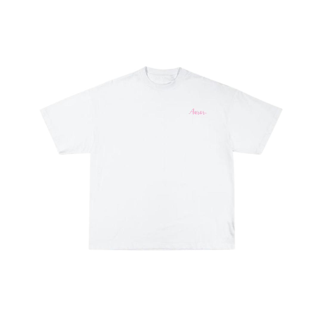 Camiseta Oversize "Bloom Again" - Blanco