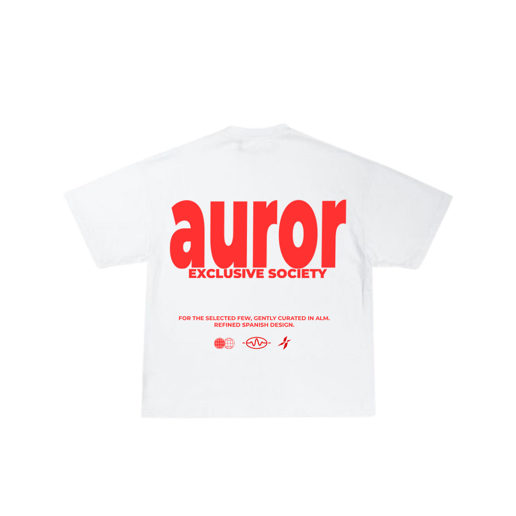 Camiseta Oversize "Exclusive Society" - Blanco