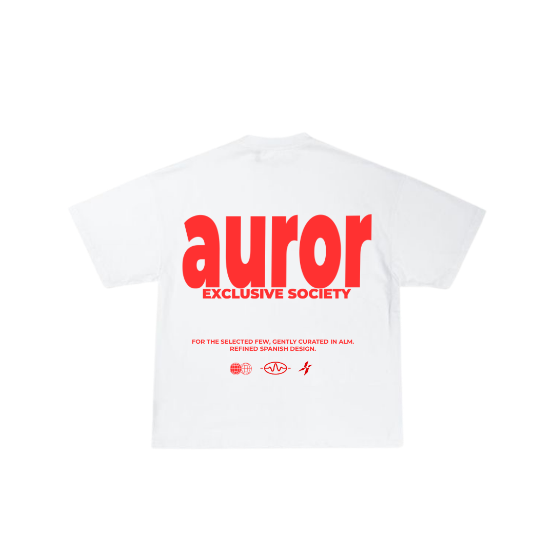 Camiseta Oversize "Exclusive Society" - Blanco