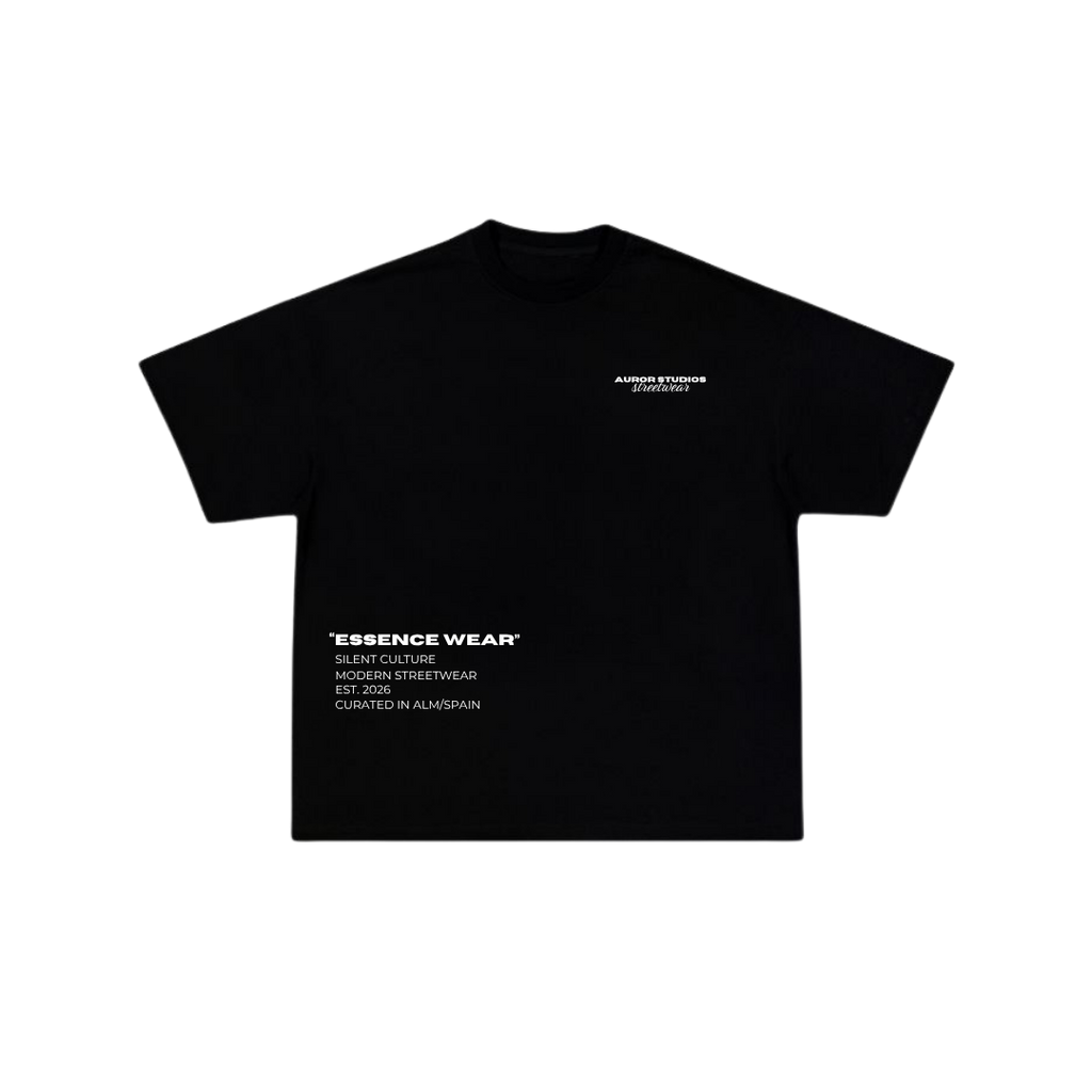 Camiseta Oversize "Essence Wear" - Negro