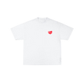 Camiseta Oversize "Heartwave" – Blanco