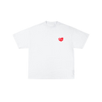 Camiseta Oversize "Heartwave" – Blanco