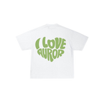 Camiseta Oversize "Heartwave" – Blanco