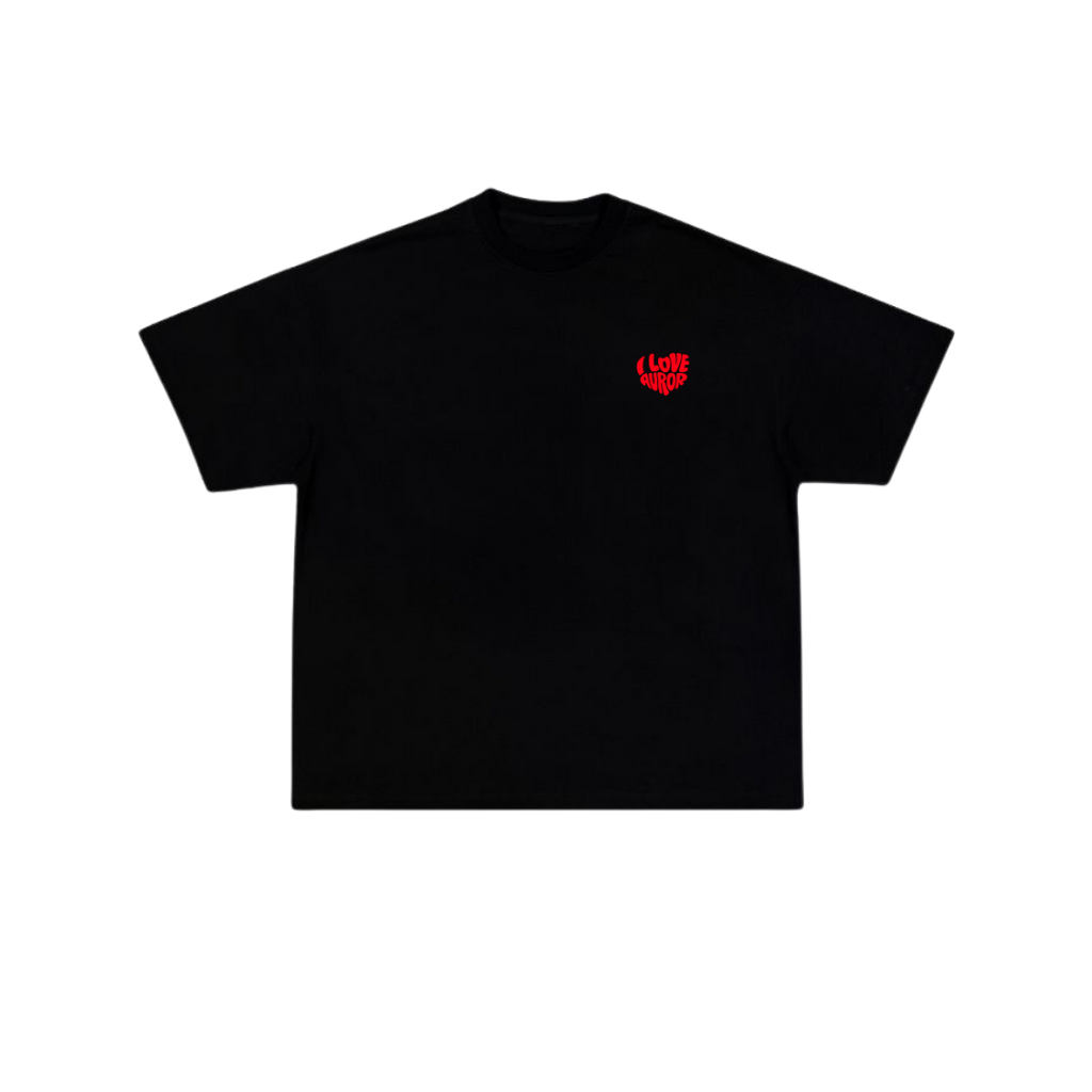 Camiseta Oversize "Heartwave" – Blanco