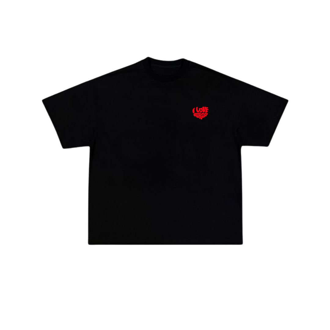 Camiseta Oversize "Heartwave" – Blanco