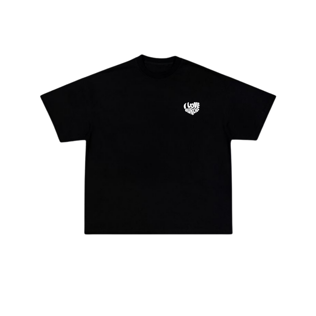 Camiseta Oversize "Heartwave" – Blanco