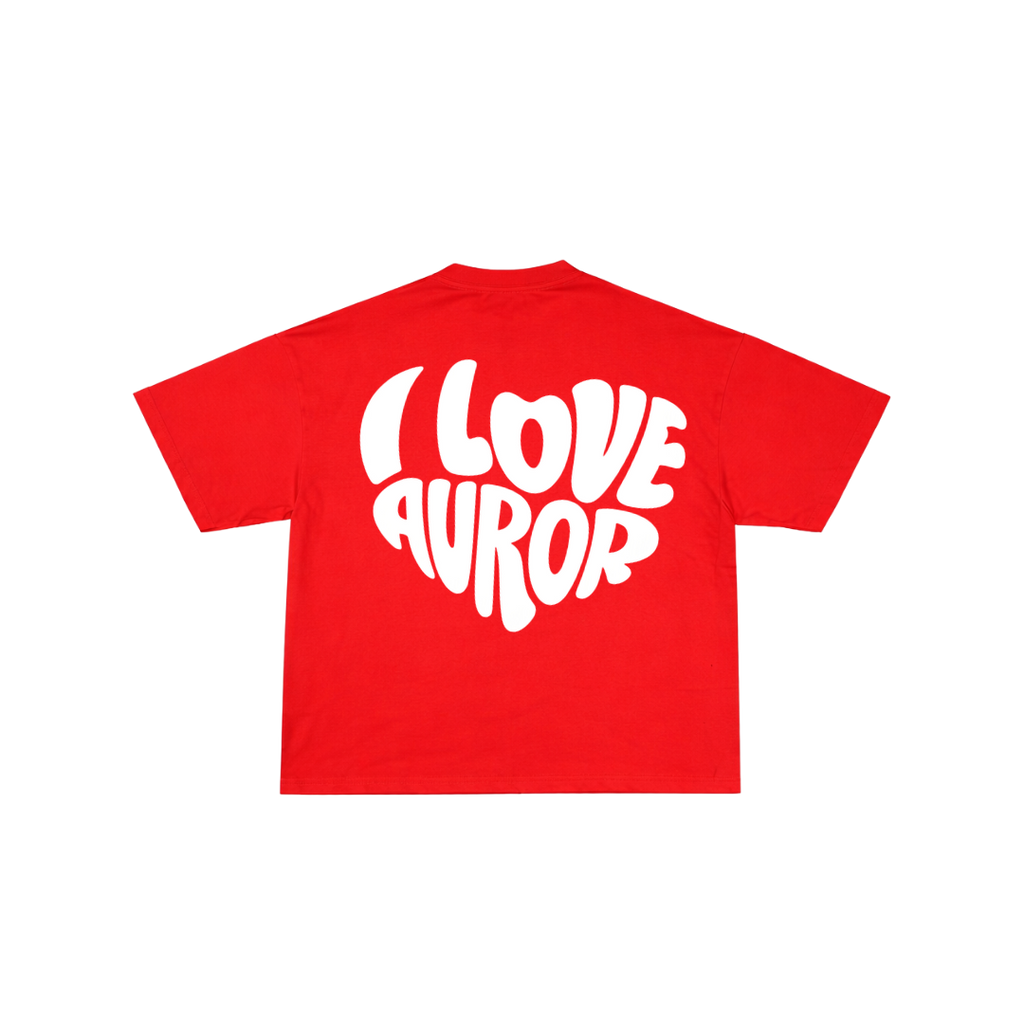 Camiseta Oversize "Heartwave" – Blanco