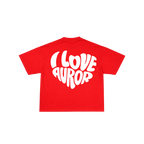 Camiseta Oversize "Heartwave" – Blanco