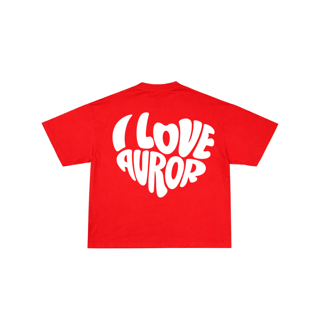 Camiseta Oversize "Heartwave" – Blanco