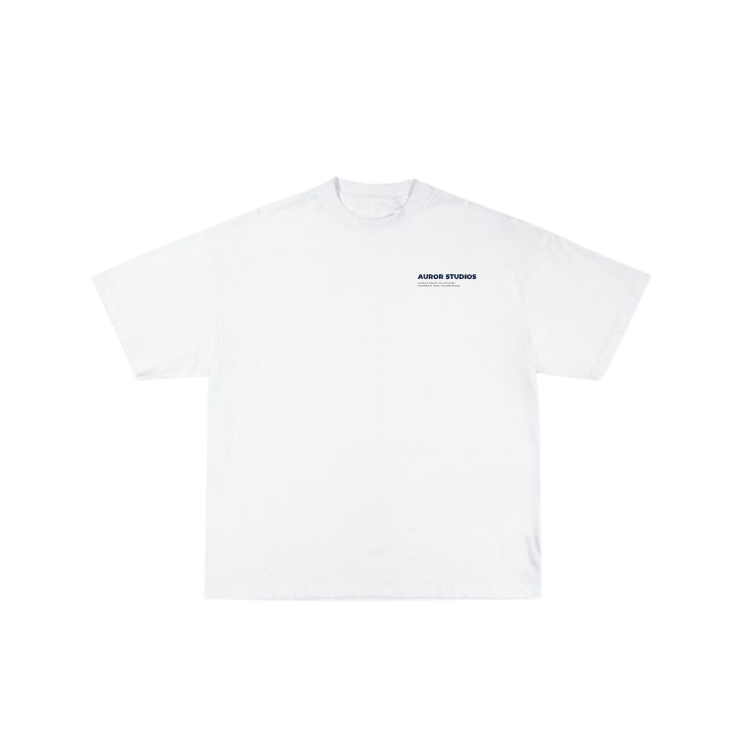 Camiseta Oversize "Auror Gallery" – Blanco
