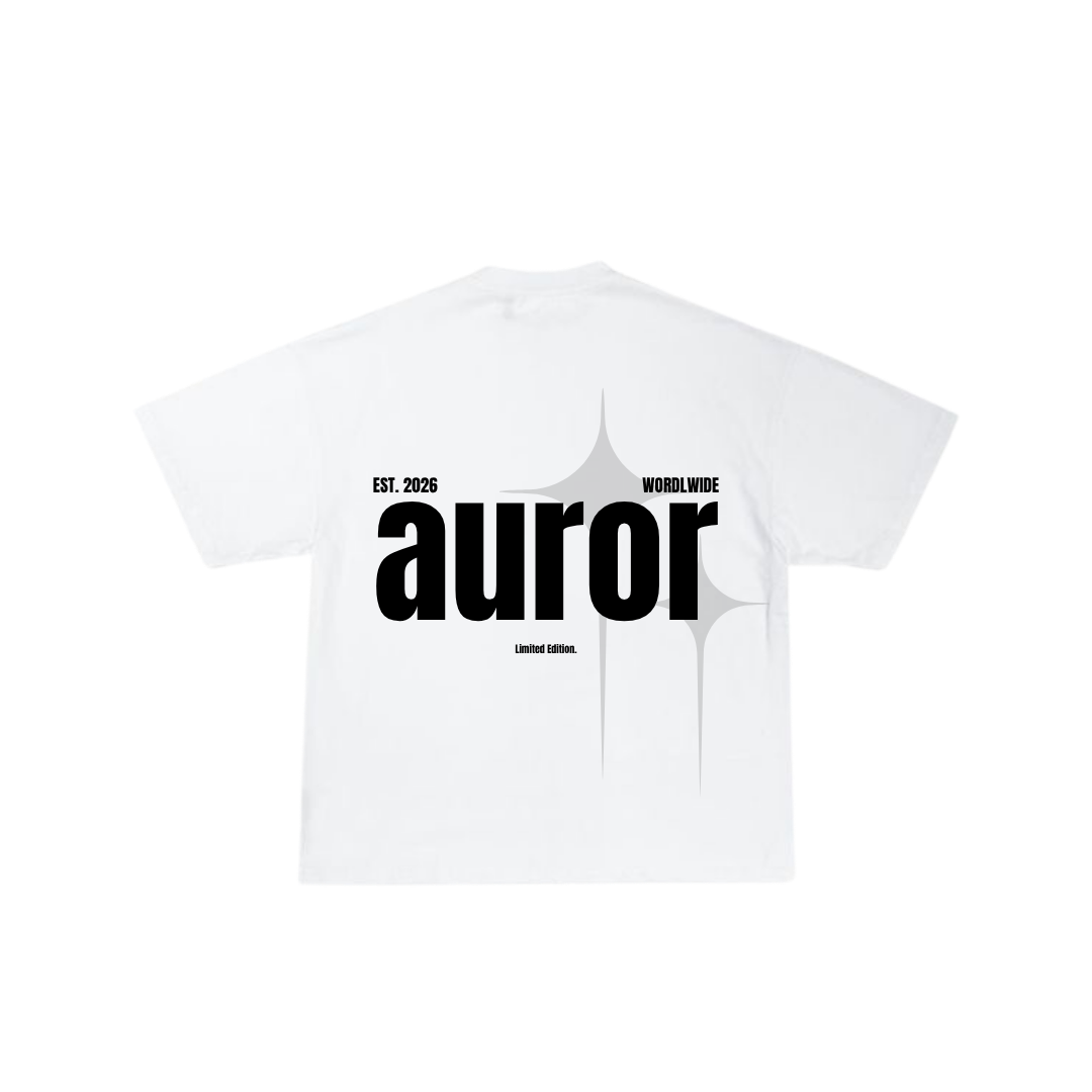 Camiseta Oversize "Auror Gallery" – Blanco