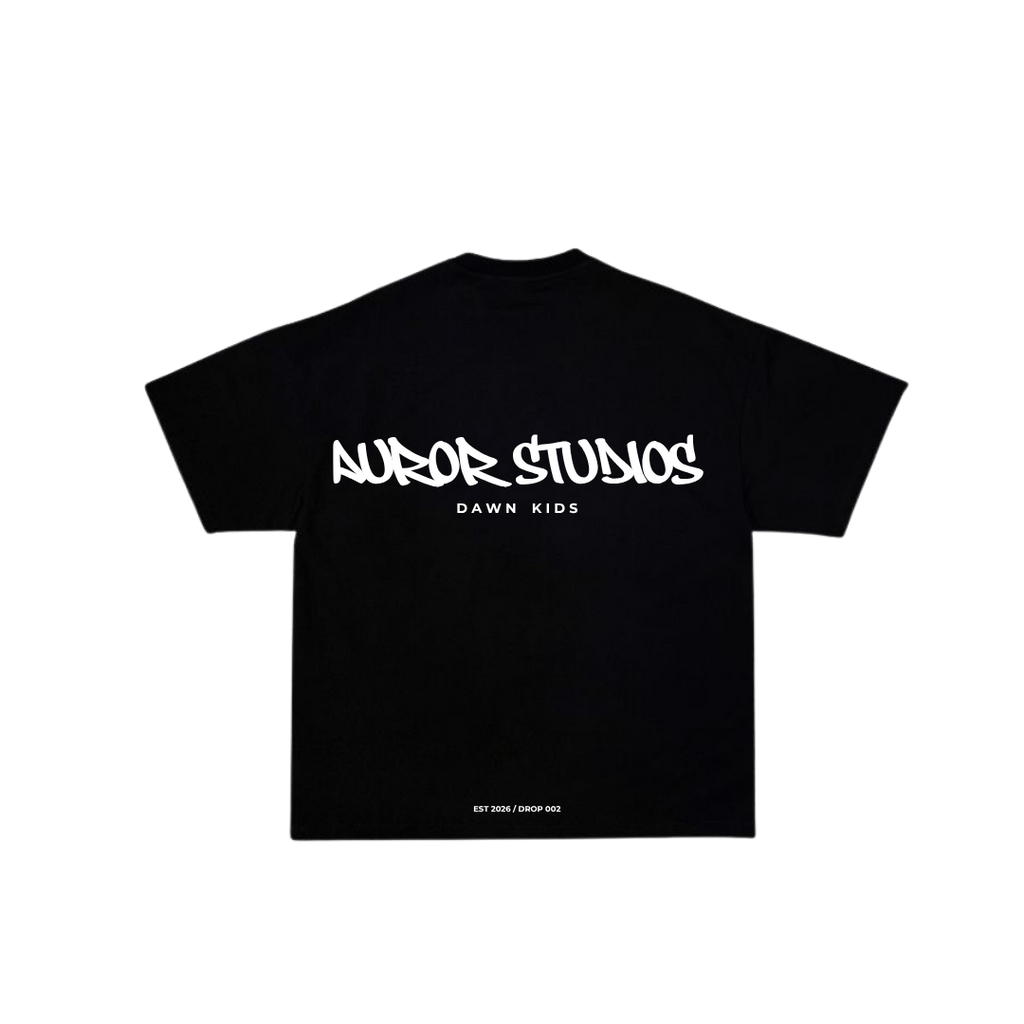 Camiseta Oversize Auror "Wallpiece" Negra