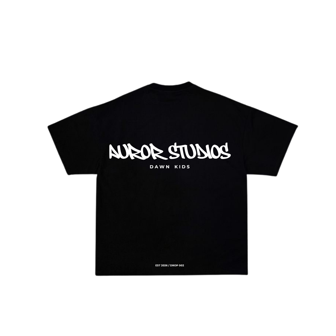 Camiseta Oversize Auror "Wallpiece" Negra