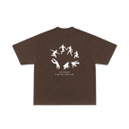 Camiseta Oversice "MOVE DIFFERENT" Marrón Arena.